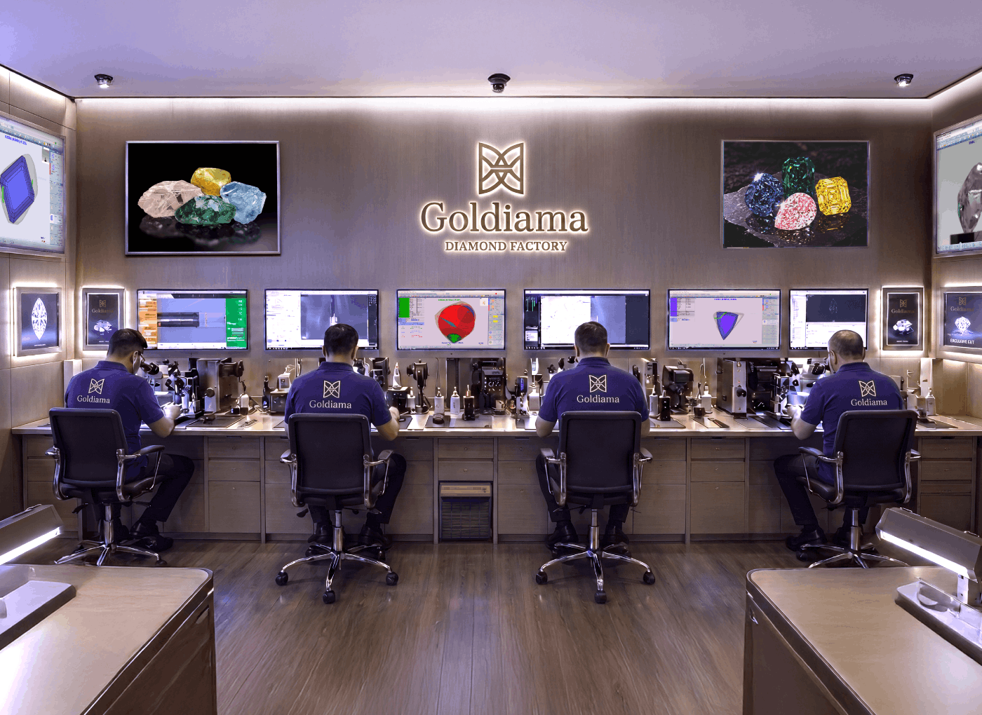 Laser cutting and gemology studio